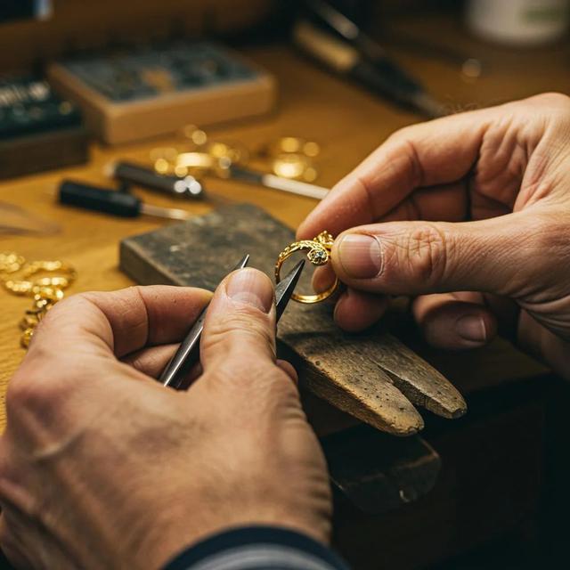 Team member working on a ring